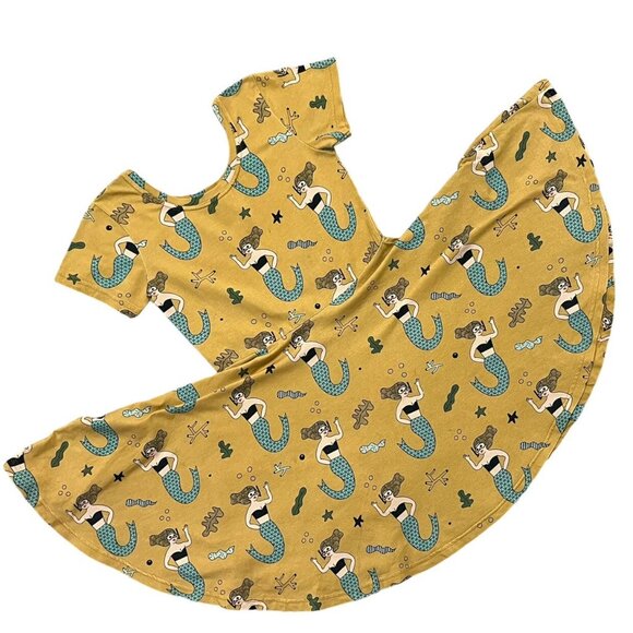 Raspberry Republic Sz 128/134 (7-9Y) Organic Mermaid Twirl Dress - Picture 2 of 10